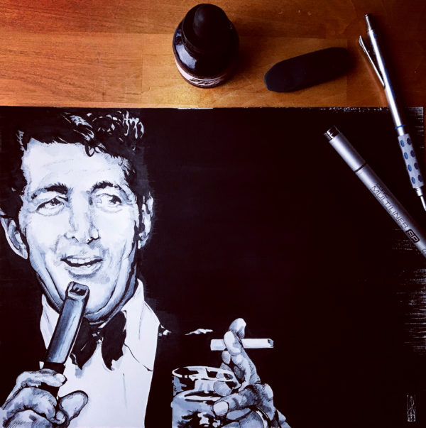 Dean Martin -Inktober 2018 by Andy Rogers